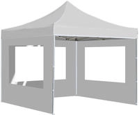 vidaXL Profi-Partyzelt Faltbar mit W&auml;nden Aluminium 3&times;3m Wei&szlig;