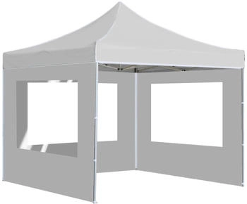 vidaXL Profi-Partyzelt faltbar mit W&auml;nden Aluminium 3 x 3 m wei&szlig;