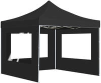 vidaXL Profi-Partyzelt Faltbar mit W&auml;nden Aluminium 3&times;3m Anthrazit