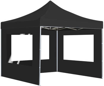 vidaXL Profi-Partyzelt faltbar mit Wänden Aluminium 3 x 3 m anthrazit