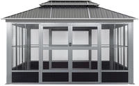 Sojag Pavillon ""Olan 1014"" aus Aluminium, mit Wintergarten, inkl. Moskitonetzen