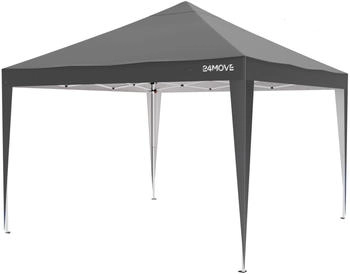 Tronitechnik 24MOVE Pavillon 3 x 3 m UV-Schutz 50+ Wasserdicht & winterfest mit Tasche grau