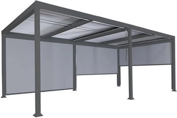MCW Alu Pergola L41 mit 3 x Seitenwand anthrazit 3 x 6 m