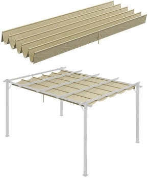 Outsunny Ersatzdach Kunststoff 260 x 6 x 350 cm beige (800000882283)