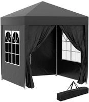 Outsunny Pavillon 2x2m Wasserdicht, Pop-up Faltpavillon Mit 4 Seitenw&auml;nden,