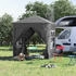 Outsunny Faltpavillon Metall 200 x 240 x 200 cm schwarz (800000741605)