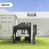 Outsunny Faltpavillon Metall 200 x 240 x 200 cm schwarz (800000741605)