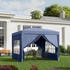 Outsunny Faltpavillon Metall 295 x 258 x 295 cm blau (800000741607)