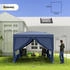 Outsunny Faltpavillon Metall 295 x 258 x 295 cm blau (800000741607)