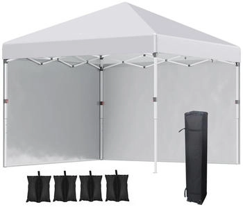 Outsunny Faltpavillon Metall 297 x 274 x 297 cm wei&szlig; (800000742821)