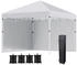 Outsunny Faltpavillon Metall 297 x 274 x 297 cm weiß (800000742821)