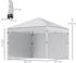 Outsunny Faltpavillon Metall 297 x 274 x 297 cm weiß (800000742821)