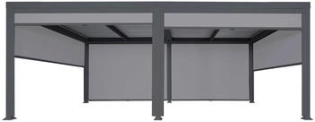 MCW Alu Pergola L41 mit 6 x Seitenwand anthrazit 3 x 6 m