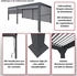MCW Alu Pergola L41 mit 6 x Seitenwand anthrazit 3 x 6 m