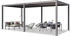 Toolport Pergola 3x6m mit Lamellendach (grau)