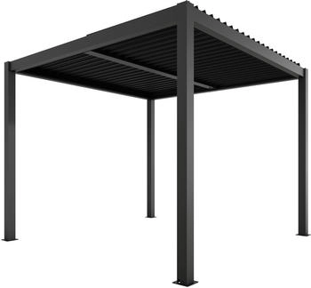 Ximax Pergola Shade Aluminium elektrisch 300 x 300 cm grau mit Beleuchtung