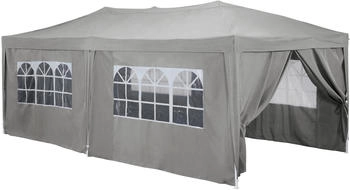 Konifera Faltpavillon mit 6 Seitenteilen BxT: 300x600 cm weiß