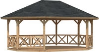 Palmako Holzpavillon "Betty" BxT: 615x551 cm, hellbraun