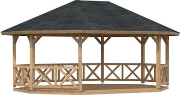 Palmako Holzpavillon Betty BxT: 615x551 cm hellbraun
