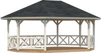 Palmako Holzpavillon "Betty" BxT: 615x551 cm, transparent