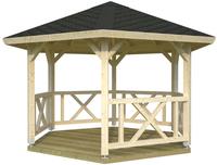 Palmako Holzpavillon "Betty" BxT: 423x423 cm, naturbelassen