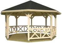 Palmako Holzpavillon "Betty" BxT: 551x551 cm, naturbelassen