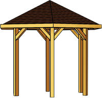 Skanholz Holzpavillon "Nancy 1" Leimholz, 273 x 236 cm