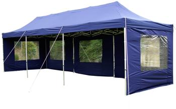Dilego Faltpavillon 3,00 x 9,00 m inkl. Seitenteile blau