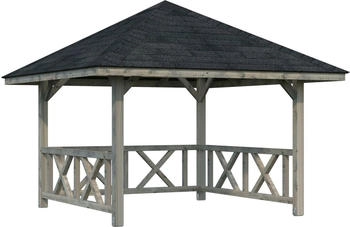 Palmako Bianca 8,3 m² Set 1 inkl. Brüstung 300 x 300cm grundiert grau