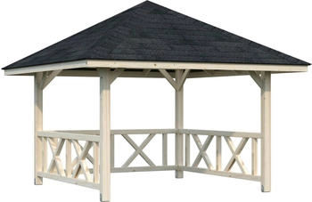 Palmako Bianca 8,3 m² Set 1 inkl. Brüstung 300 x 300cm natur