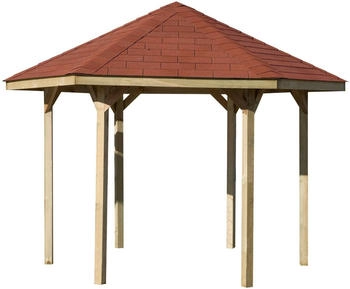 Weka Pavillon 656 Gr.1 inkl. roten Dachschindeln 19 mm