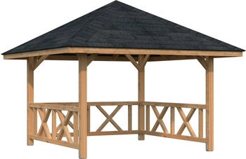 Palmako Bianca 8,3 m² Set 1 inkl. Brüstung 300 x 300cm grundiert braun