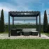 Juskys Lamellendach Tahiti 3 x 4 m Stahl anthrazit