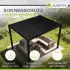 Juskys Lamellendach Tahiti 3 x 4 m Stahl anthrazit
