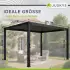 Juskys Lamellendach Tahiti 3 x 4 m Stahl anthrazit
