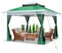 Vounot Folding garden arbour with mosquito net 3.6 x 3.6 m