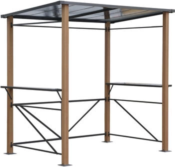 Leco Luxus-Grillpavillon 235 x 150 cm anthrazit/grautransparent (4713810999)
