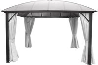Leco Gartenpavillon mit Kuppeldach,anthrazit-lichtgrau,3,65 x 3,65 x 2,70 m (L...