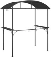 vidaXL Grillpavillon mit Seitenregalen Anthrazit 220x115x230 cm Stahl