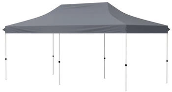 Costway 300 x 600 cm großes Pop-up-Überdachungszelt klappbares Eventzelt mit Tragetasche Grau