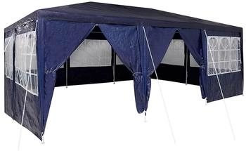 vidaXL mit 10 Seitenw&auml;nden Blau 6x4 m PE