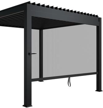 Juskys Seitenwand für Lamellendach Tahiti Rollo 300x240 Anthrazit
