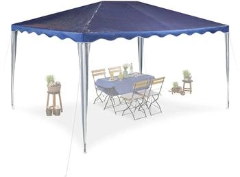 Relaxdays Pavillon 3x4 blau/weiß