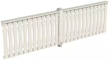 Skan Holz Brüstung Balkonschalung für Pavillons und Terrassenüberdachungen weiß 335 x 96 cm (210411-11)