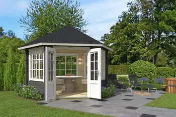 Lasita Nordic Holz Gartenhaus Pavillon ILMENAU BxT: 420x363,7 cm