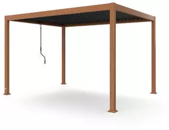 Blumfeldt Pergola 3x4 m Verstellbares Lamellendach UV-Schutz Aluminium-Rahmen Rostfrei Wetterfest Ideal Für Terrasse & Garten Ganzjährig Nutzbar