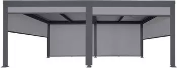 Heute Wohnen Alu Pergola HWC-L41 mit 6x Seitenwand Lamellen-Pavillon 8cm-Metall-Gestell 3x6m