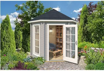 Lasita Pavillon Outdoor Life Inverness 44 inkl. Fußboden 280 x 242,5 cm lichtgrau