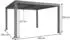 MCW Pergola Anthrazit Metall 400x220x300 cm