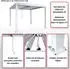 MCW Pergola Anthrazit Metall 400x220x300 cm